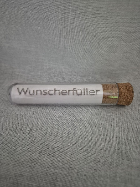 Wunscherfüller Reagenzglas mit Laser Gravur